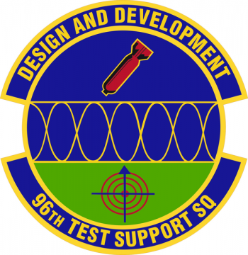 Coat of arms (crest) of the 96th Test Support Squadron, US Air Froce