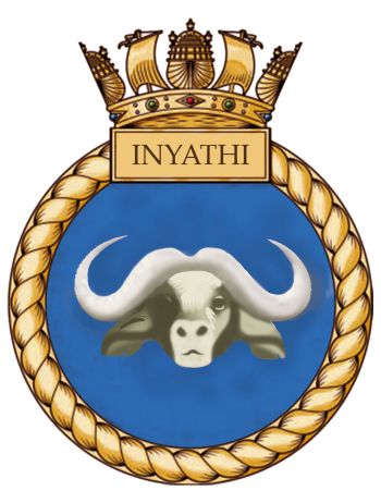 Coat of arms (crest) of the Training Ship iNyathi, South African Sea Cadets