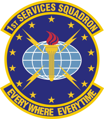 Coat of arms (crest) of the 1st Services Squadron, US Air Force
