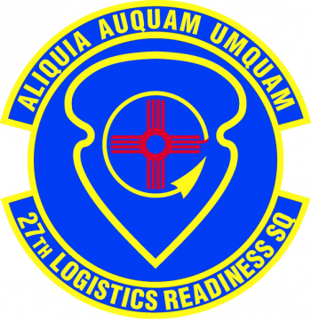 Coat of arms (crest) of the 27th Logistics Readiness Squadron, US Air Force