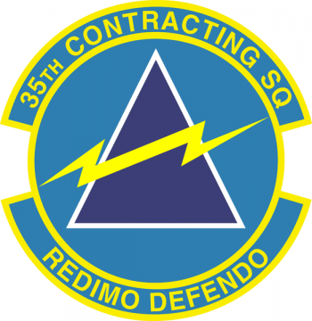 Coat of arms (crest) of the 35th Contracting Squadron, US Air Force