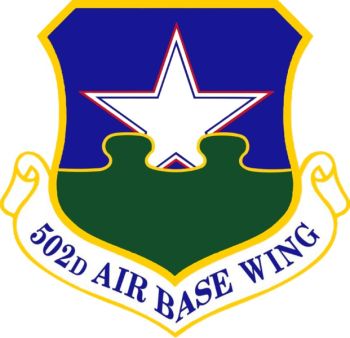 Coat of arms (crest) of the 502nd Airbase Wing, US Air Force