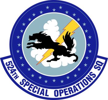 Coat of arms (crest) of the 524th Special Operations Squadron, US Air Force