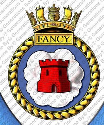 Coat of arms (crest) of the HMS Fancy, Royal Navy