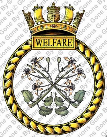 Coat of arms (crest) of the HMS Welfare, Royal Navy