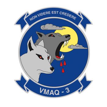 Coat of arms (crest) of VMAQ-3 Moon Dogs, USMC