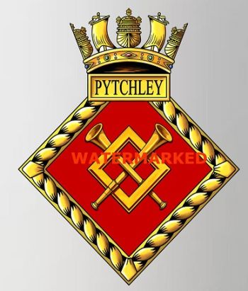 Coat of arms (crest) of the HMS Pytchley, Royal Navy