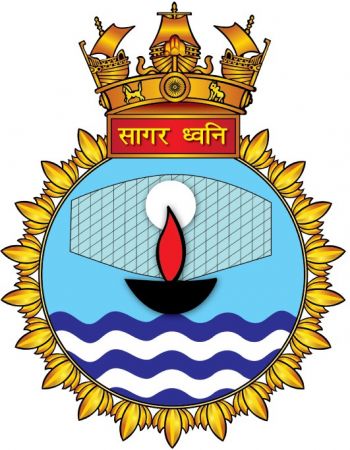 Coat of arms (crest) of the INS Sagardhawani, Indian Navy
