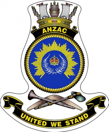 Coat of arms (crest) of the HMAS Anzac, Royal Australian Navy