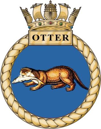 Coat of arms (crest) of the HMS Otter, Royal Navy