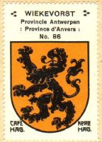 Wapen van Wiekevorst/Arms (crest) of Wiekevorst