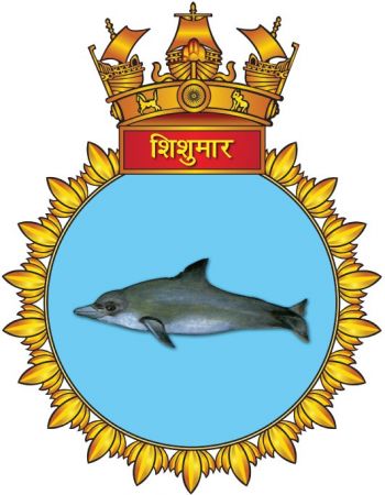 Coat of arms (crest) of the INS Shishumar, Indian Navy
