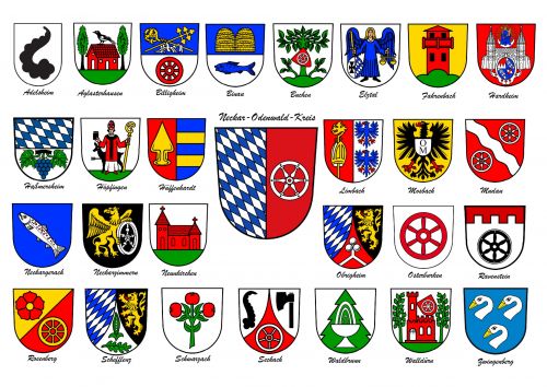 Arms in the Neckar-Odenwald Kreis District