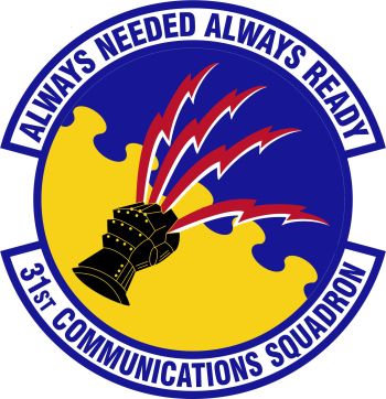 Coat of arms (crest) of the 31st Communications Squadron, US Air Force