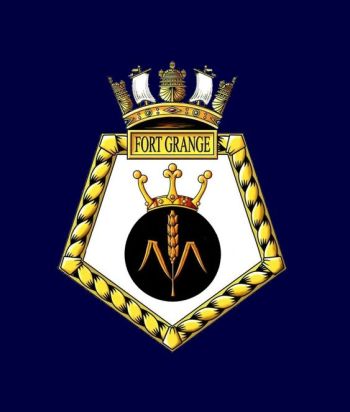 Coat of arms (crest) of the RFA Fort Grange, United Kingdom
