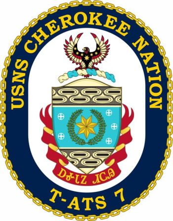 Coat of arms (crest) of the Towing, Salvage and Rescue Vessel USNS Cherokee Nation (T-ATS-7)