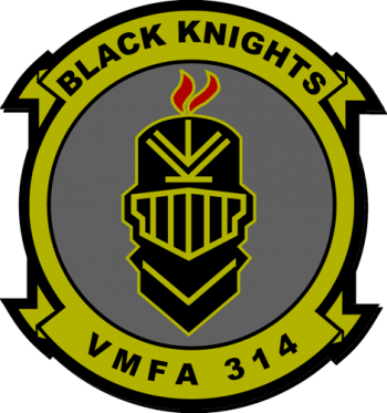 Coat of arms (crest) of VMFA-314 Black Knights, USMC