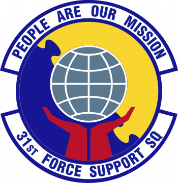 Coat of arms (crest) of the 31st Force Support Squadron, US Air Force