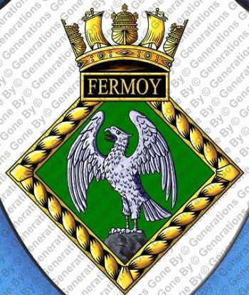 Coat of arms (crest) of the HMS Fermoy, Royal Navy