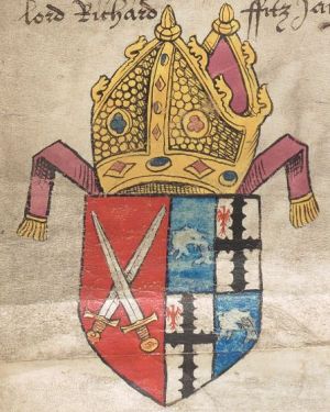Arms (crest) of Richard FitzJames