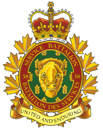 Coat of arms (crest) of the 38 Service Battalion, Canadian Army