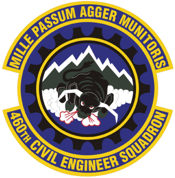 Coat of arms (crest) of the 460th Civil Engineer Squadron, US Air Force