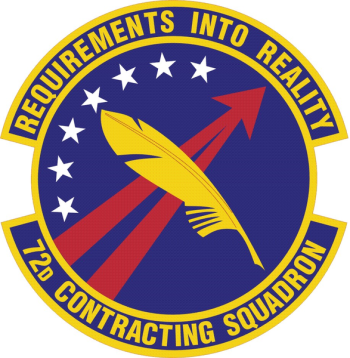 Coat of arms (crest) of the 72nd Contracting Squadron, US Air Force