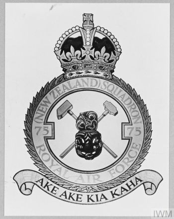 Coat of arms (crest) of the No 75 (New Zealand) Squadron, Royal Air Force