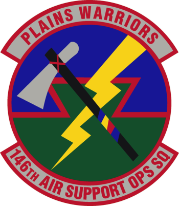 Coat of arms (crest) of the 146th Air Support Operations Squadron, Oklahoma Air National Guard
