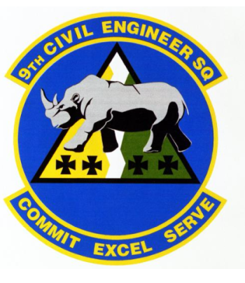 Coat of arms (crest) of the 9th Civil Engineer Squadron, US Air Force