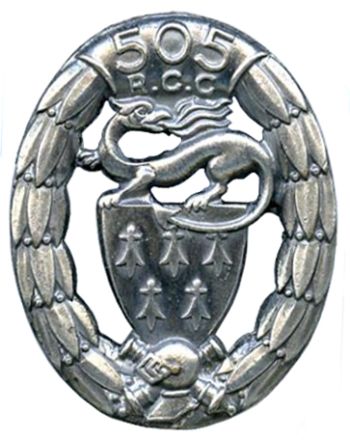 Coat of arms (crest) of 505th Tank Regiment, French Army