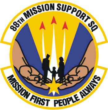 Coat of arms (crest) of the 88th Mission Support Squadron, US Air Force