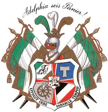 Wappen von Burschenschaft Adelphia, Gießen/Arms (crest) of Burschenschaft Adelphia, Gießen
