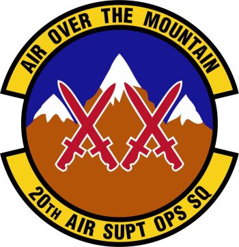 Coat of arms (crest) of the 20th Air Support Operations Squadron, US Air Force