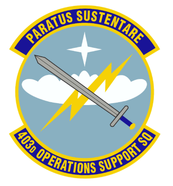 Coat of arms (crest) of the 403rd Operations Support Squadron, US Air Force