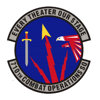 Coat of arms (crest) of the 710th Combat Operations Squadron, US Air Force