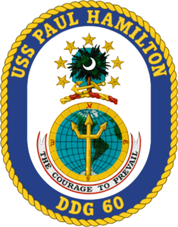 Coat of arms (crest) of the Destroyer USS Paul Hamilton