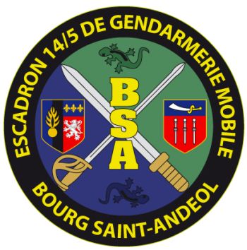 Blason de Mobile Gendarmerie Squadron 14-5, France/Arms (crest) of Mobile Gendarmerie Squadron 14-5, France