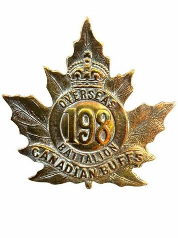 Coat of arms (crest) of the 198th (Canadian Buffs), CEF