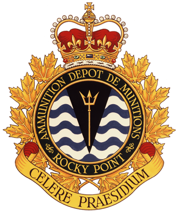 Coat of arms (crest) of the Canadian Forces Ammunition Depot Rocky Point, Canada