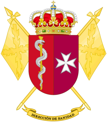 Coat of arms (crest) of the Health Directorate, Spanish Army
