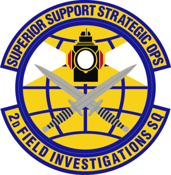 Coat of arms (crest) of the 2nd Field Investigations Squadron, US Air Force