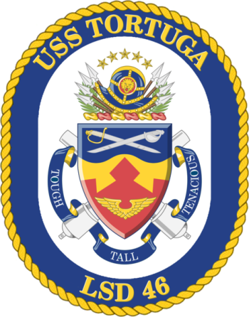 Coat of arms (crest) of the Dock Landing Ship USS Tortuga (LSD-46)