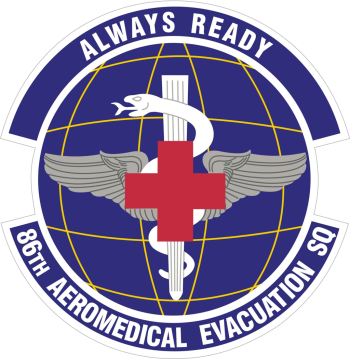 Coat of arms (crest) of the 86th Aeromedical Evacuation Squadron, US Air Force