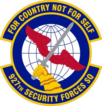 Coat of arms (crest) of 927th Security Police Flight, US Air Force