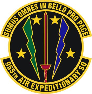 Coat of arms (crest) of the 955th Air Expeditionary Squadron, US Air Force