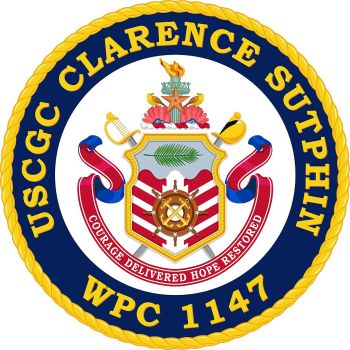 Coat of arms (crest) of the USCGC Clarence Sutphin (WPC-1147)