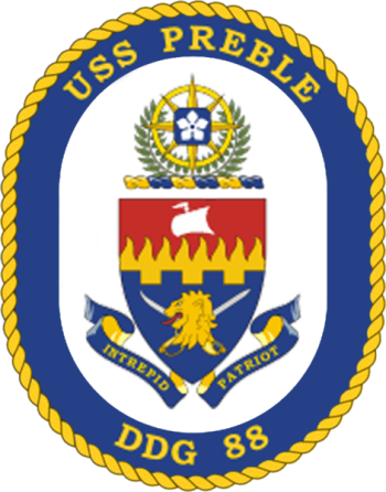 Coat of arms (crest) of the Destroyer USS Preble
