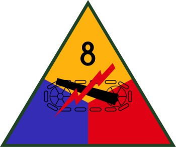 Coat of arms (crest) of 8th Armored Division, US Army