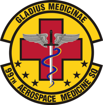 Coat of arms (crest) of the 99th Aerospace Medicine Squadron, US Air Force